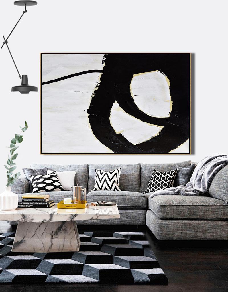 Horizontal Palette Knife Minimalist Art #C28Z - Click Image to Close